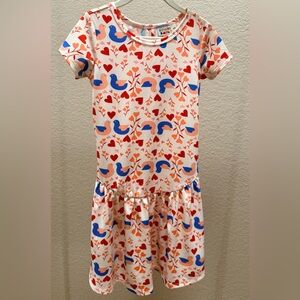 SOLD Dot Dot Smile Colorful Bird and Heart Pattern Dress